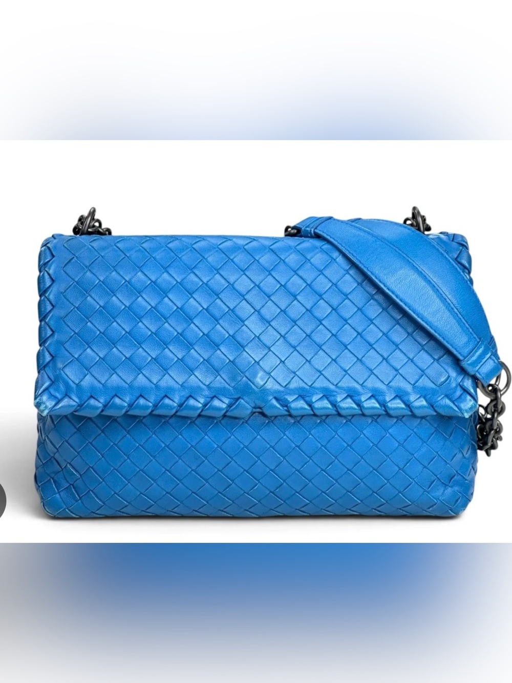 Bottega Veneta Medium Olimpia Shoulder Bag Blue